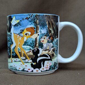 Vintage Walt Disney Bambi Mug made in Japan Classic Movie Thumper Flower